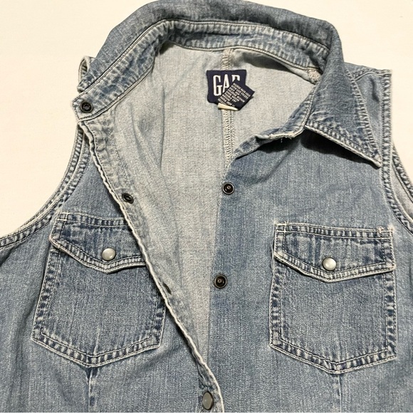 Vintage Gap Denim Sleeveless Maxi Dress - Picture 11 of 16